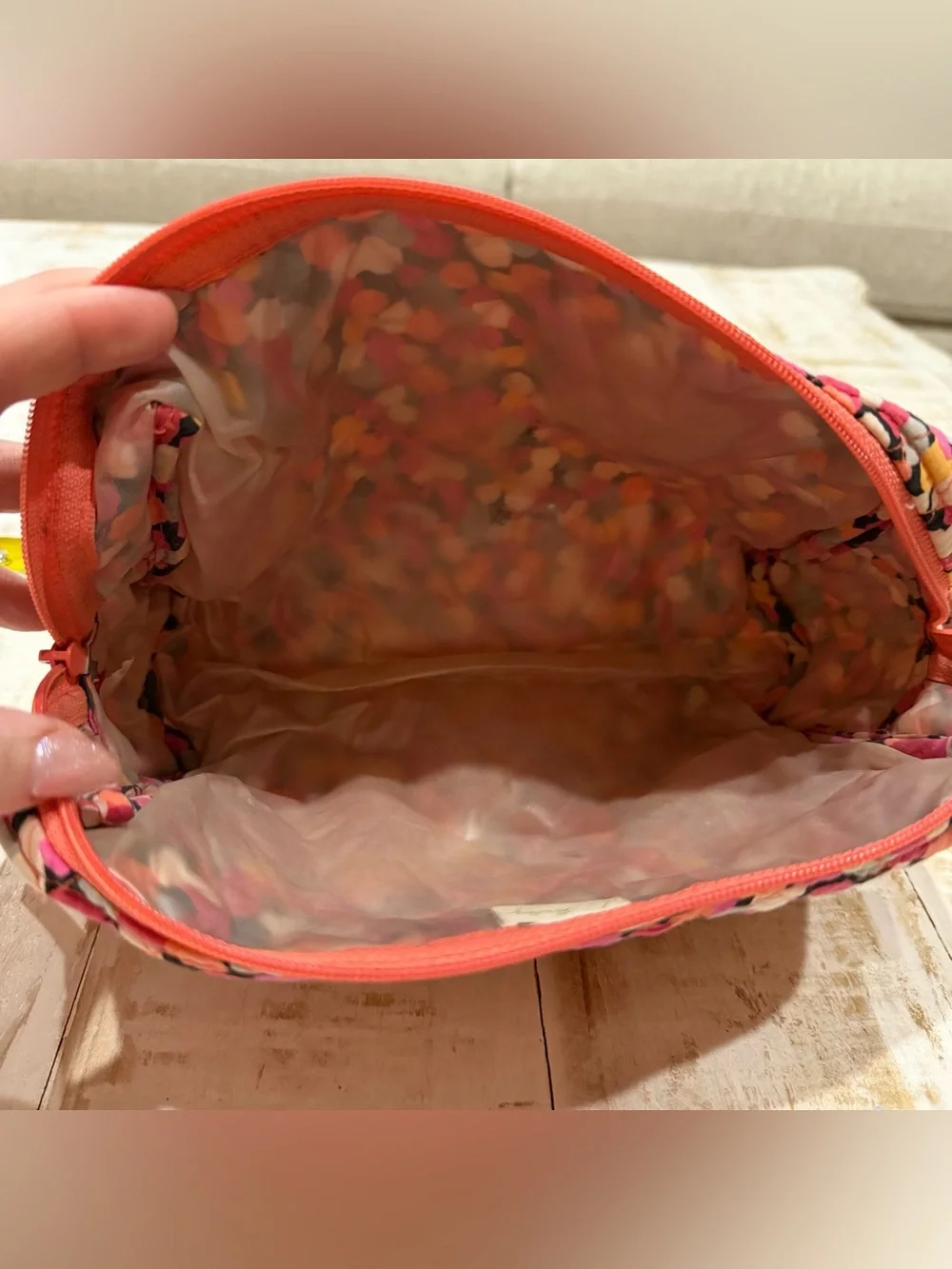 Vera Bradley Pixie Confetti Medium Makeup Bag, Retired